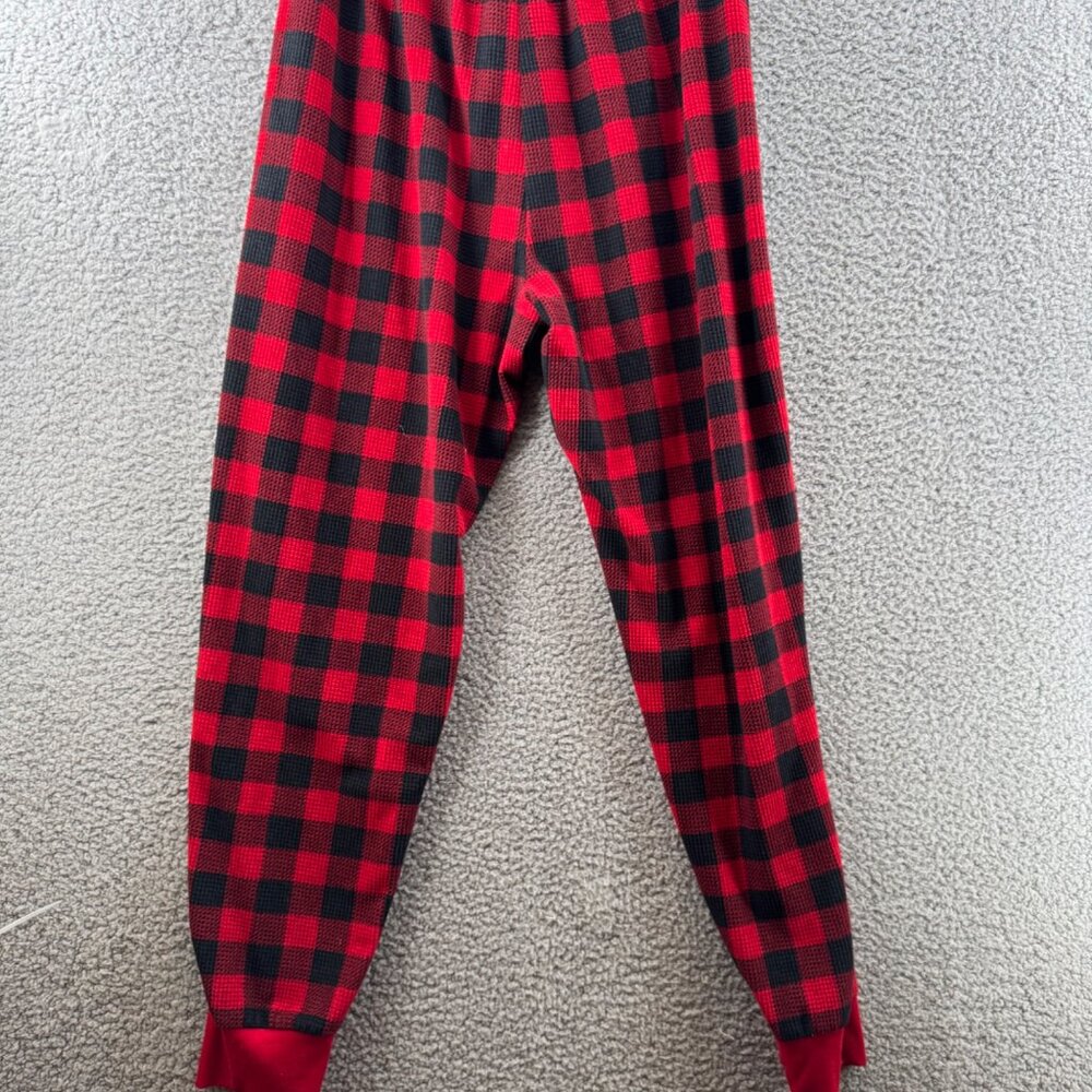 Eddie Bauer Moose Print Pajama Red Black Buffalo Plaid Set Size Large - Picture 8 of 9